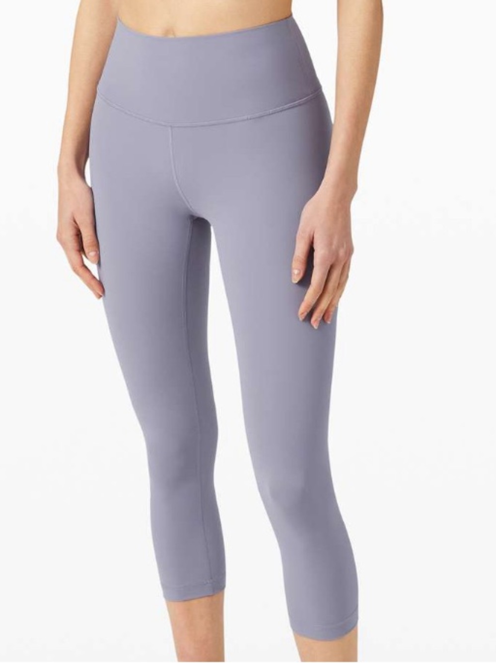 Lululemon Wunder Under Crop HR *Full-On Luxtreme 21" Peri Purple EUC